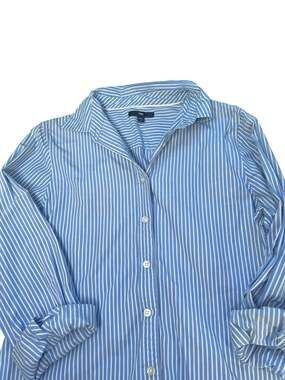 Gap Blue and White Striped Button Down Shirt Size S